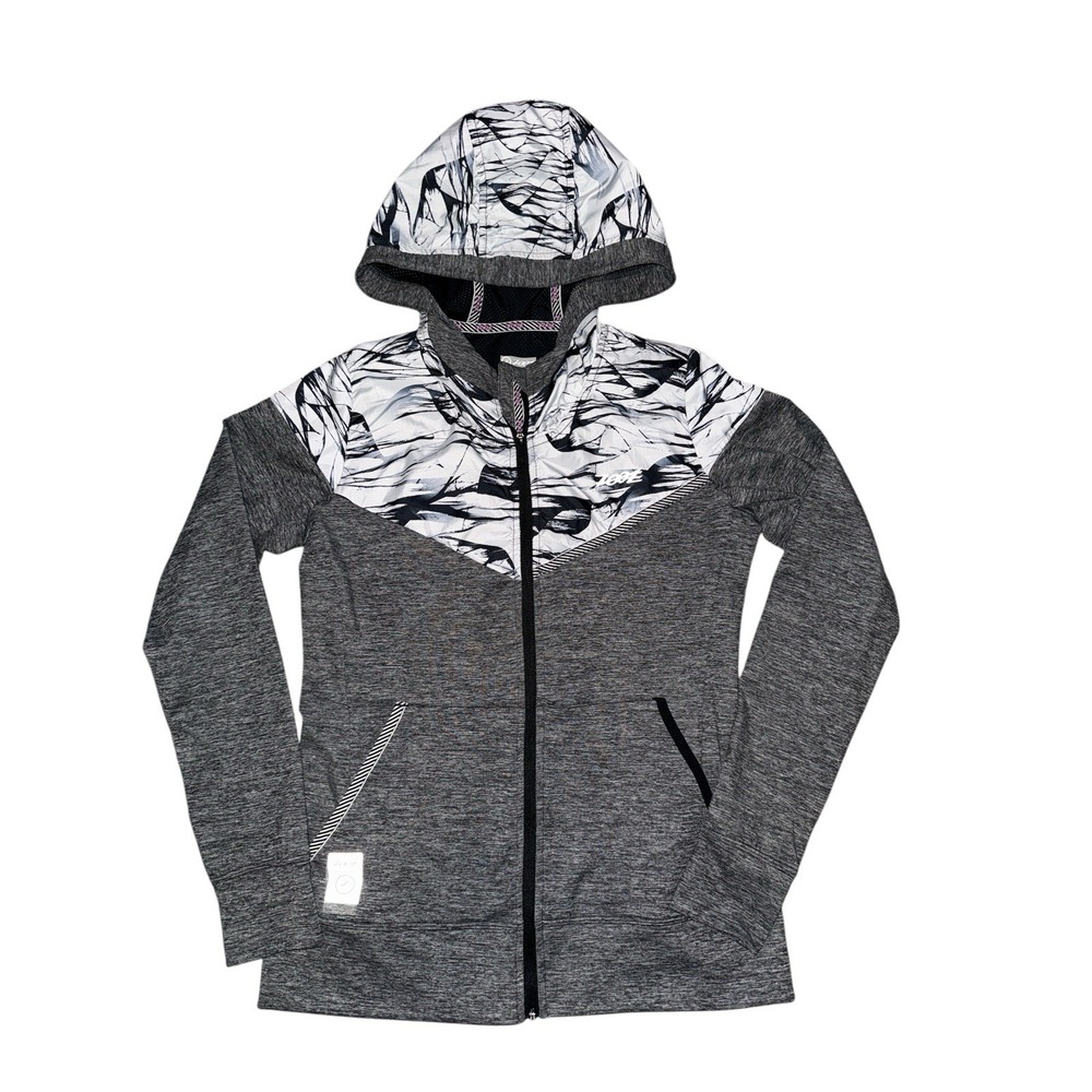 Zoot Full‎ Zip Hoodie Women Small Gray Performance Running Cycling Jacket